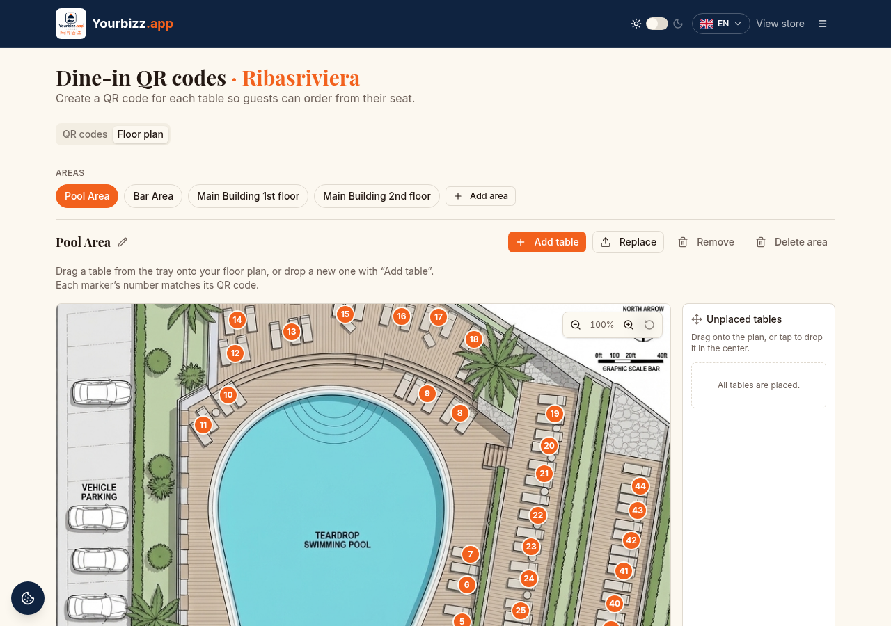 Floor plans screen